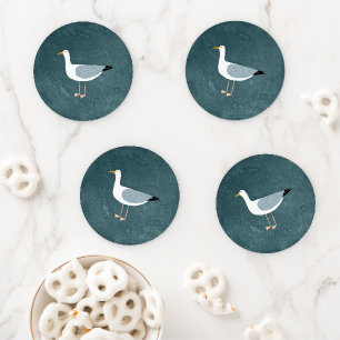 Cute Seagull Coaster Set