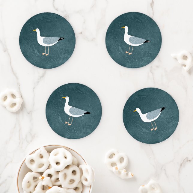 Cute Seagull Coaster Set (In Situ)