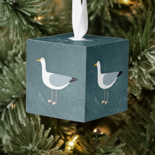 Cute Seagull Cube Ornament