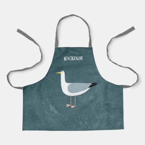 Cute Seagull Name Apron