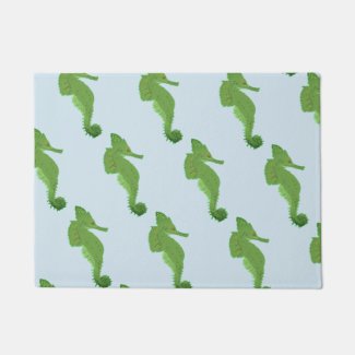 Cute Seahorse Art  Door Mat