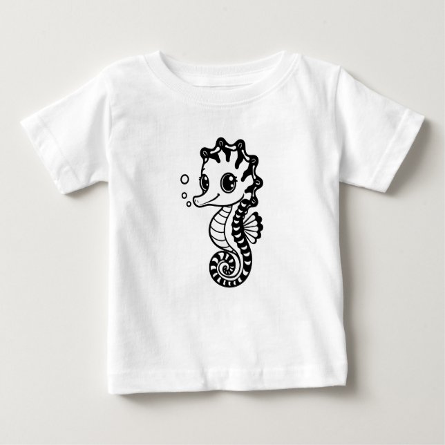 Cute Seahorse Baby T-Shirt (Front)