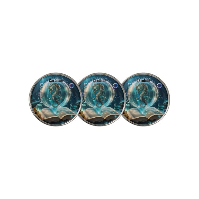 Cute seahorse  golf ball marker (3 Up)