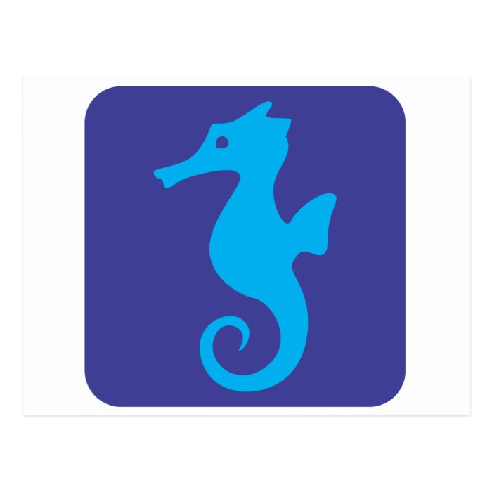 Cute Seahorse Icon Postcards