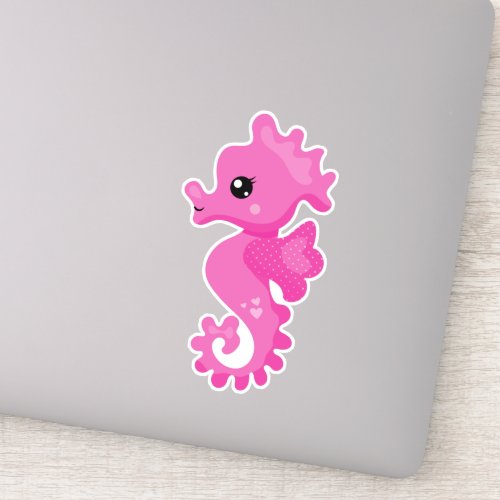 Cute Seahorse Little Seahorse Pink Seahorse Sticker