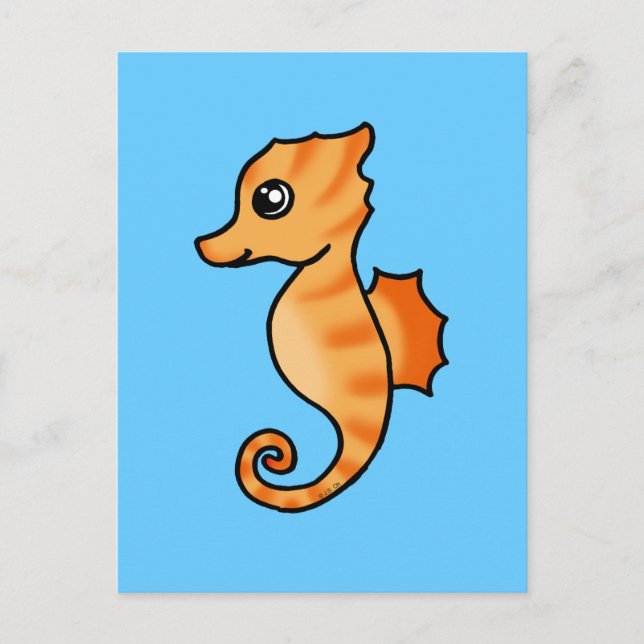cute seahorse postcard (Front)