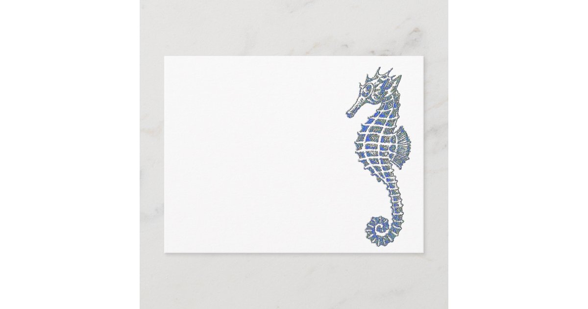 blue seahorse tattoo