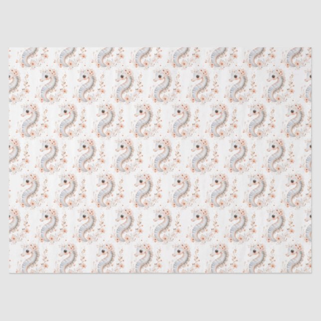 Cute Seahorse Tissue Paper (Front)