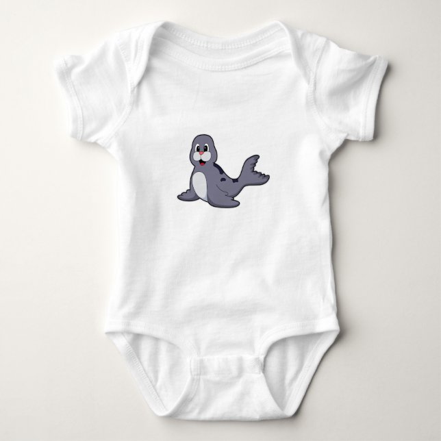 Cute Seal Baby Bodysuit (Front)