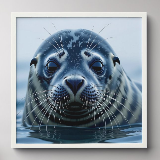 Cute Seal Close up Peel And Stick Photo Tile (Front Set)