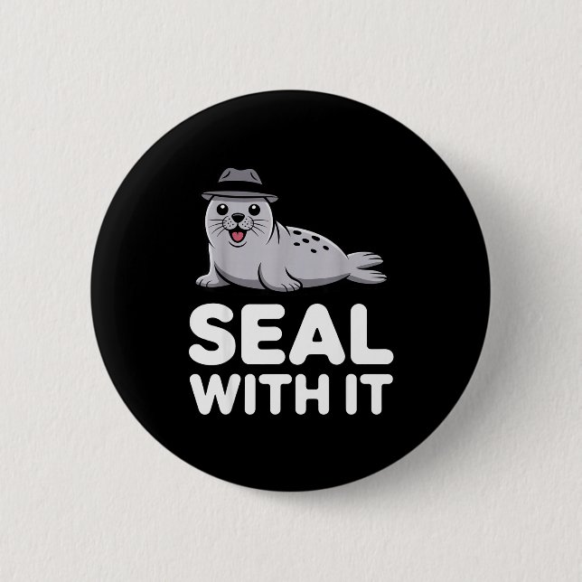 Cute Seal Costume For Men Women Kids Ocean Animal  Button (Front)
