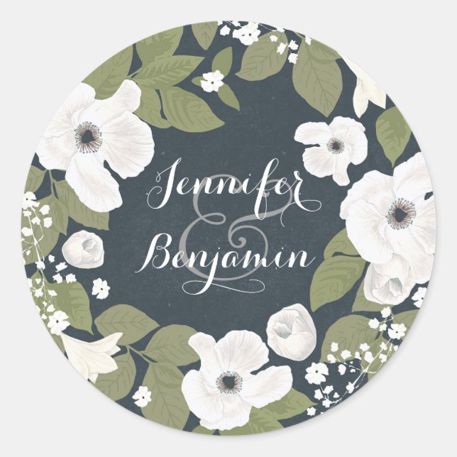 cute seal or thank you wedding favor sticker (Front)