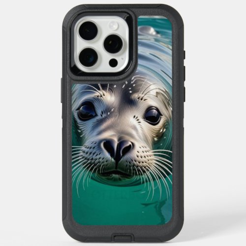 Cute Seal Sticking Head out of Water  iPhone 15 Pro Max Case