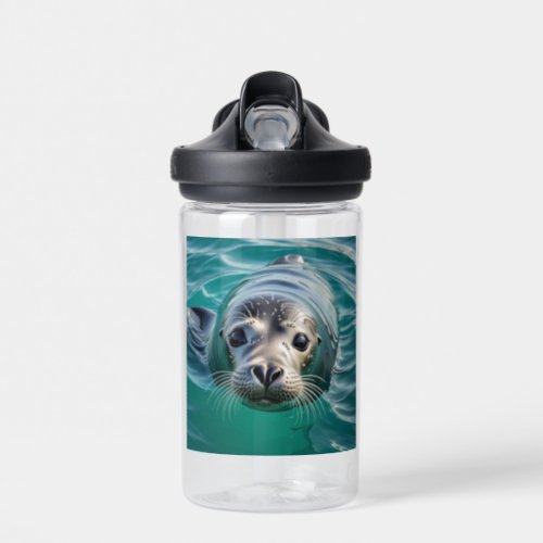 Cute Seal Sticking Head out of Water Personalized Water Bottle