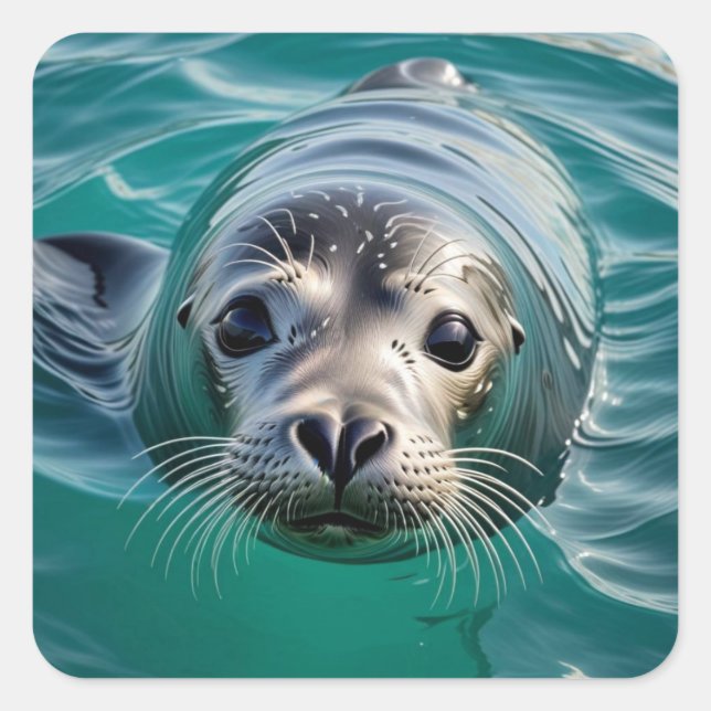 Cute Seal Sticking his Head out of Water (Front)