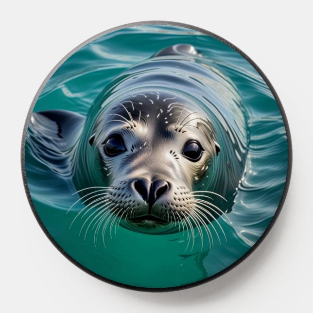 Cute Seal Sticking his Head out of Water PopSocket (Popsocket)