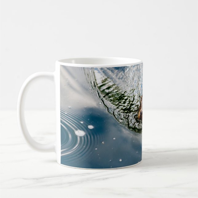 CUTE SEAL SWIMMING COFFEE MUG (Left)
