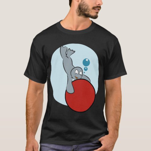 Cute_seal_with_ball_character_23725037_1020 T_Shirt