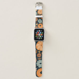 Cute seamless autumn pattern background apple watch band