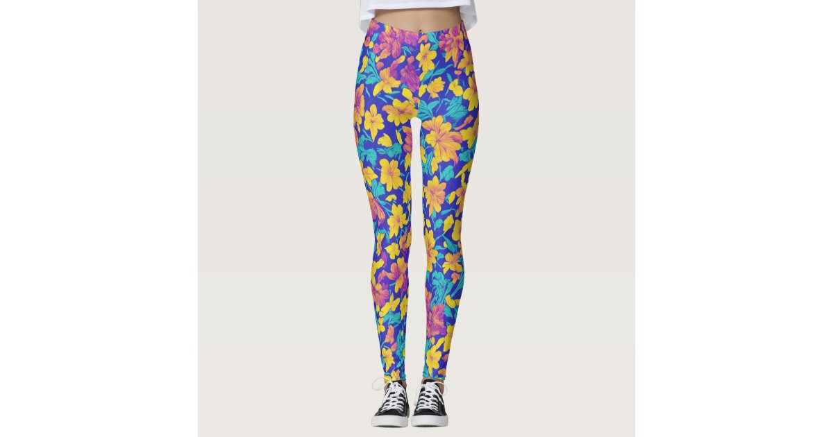  Floral Capybara Workout Leggings For Women Plus