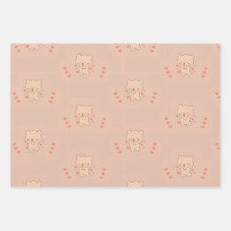 “Cute seamless pattern featuring adorable animals. Wrapping Paper Sheets