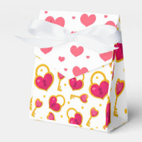 Cute seamless pattern Valentines day Favor Box