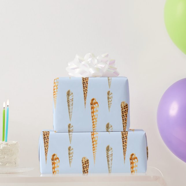 Cute Seashell Nautical Wrapping Paper (Party Gifts)
