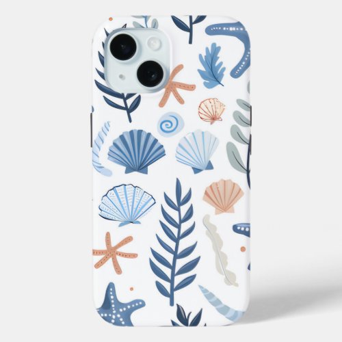 Cute Seashell Starfish  iPhone 15 Case