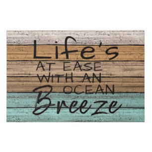 Cute Seaside Beachy Summer Quote Art Faux Canvas Print