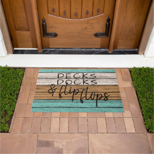Cute Seaside Beachy Summer Quote Art Welcome Doormat