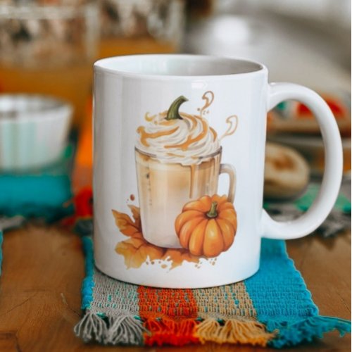 Cute Seasonal Fall Pumpkin Spice Latte Autumn Coffee Mug