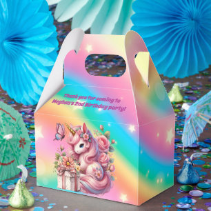 Cute second Birthday party thank you unicorn Favor Boxes