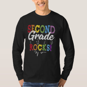 Cute Second Grade Rocks Team 2nd Grade Teacher Stu T-Shirt
