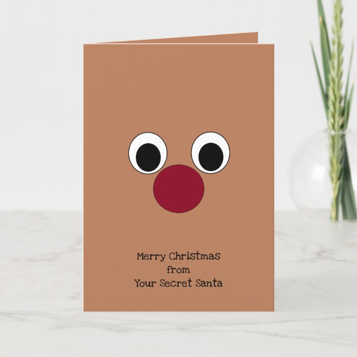 Cute Secret Santa Christmas Card | Zazzle