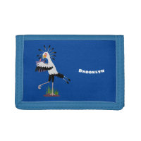 Cute secretary bird writing notes cartoon