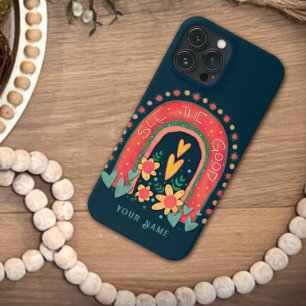 Cute See the Good Fun Quote Rainbow Inspirivity iPhone 13 Pro Max Case