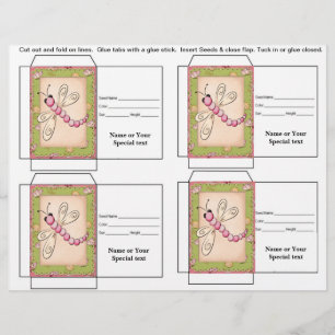 Cute Seed Packet Gift or Favor Flyer