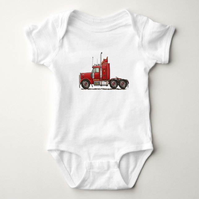 Cute Semi-Cab Baby Bodysuit (Front)