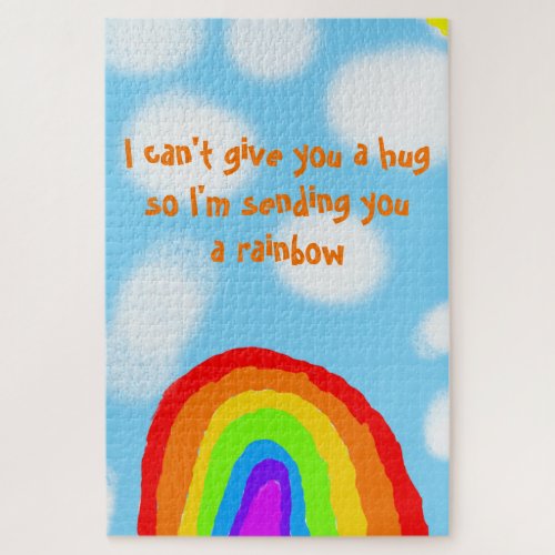 Cute Sending You a Rainbow Missing You Jigsaw Puzzle