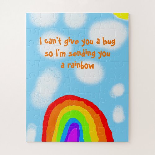 Cute Sending You a Rainbow Missing You Jigsaw Puzzle