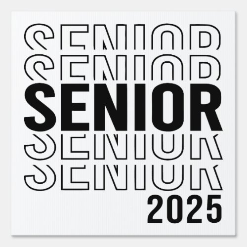 Cute Senior 2025 Sign