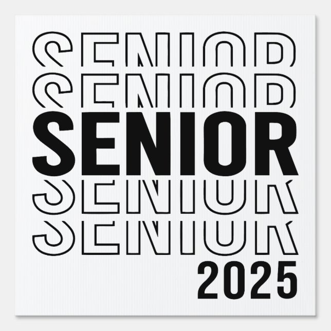 Cute Senior 2025 Sign (Front)