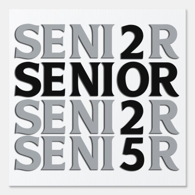 Cute Senior Class Of 2025 Graduate Sign (Front)