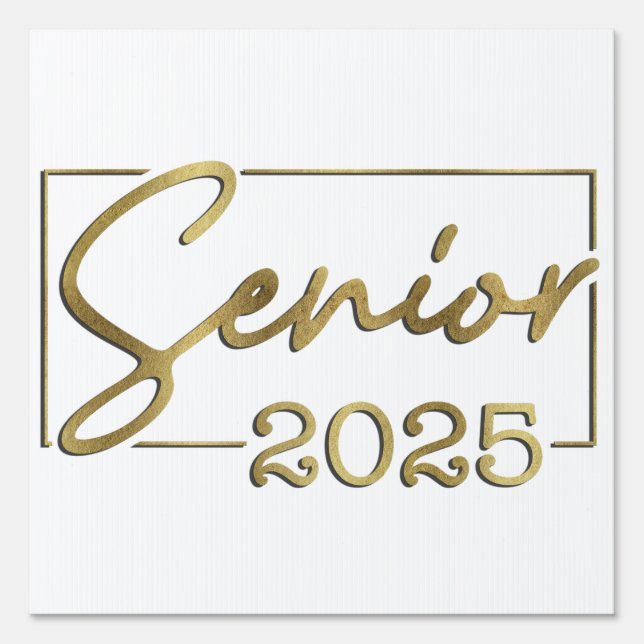 Cute Senior Class Of 2025 Graduate Sign (Front)