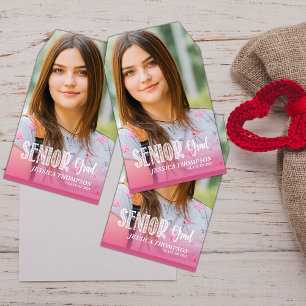 Cute Senior Grad Class of 2026 photo Graduation Gift Tags