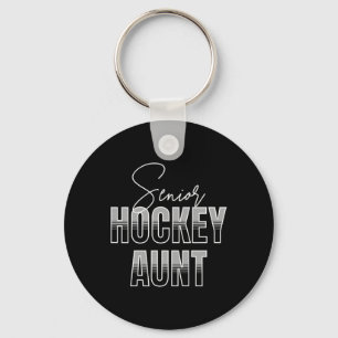 Cute Senior Hockey Aunt Keychain
