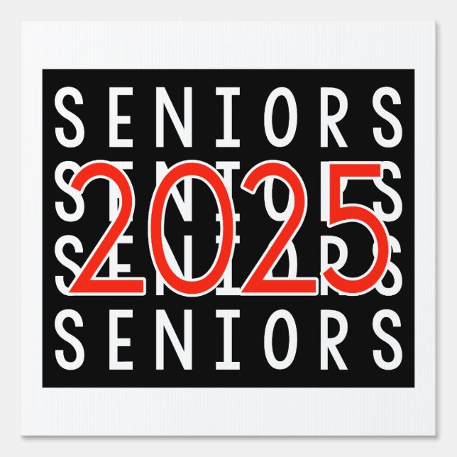 Cute Seniors 2025 Sign (Front)