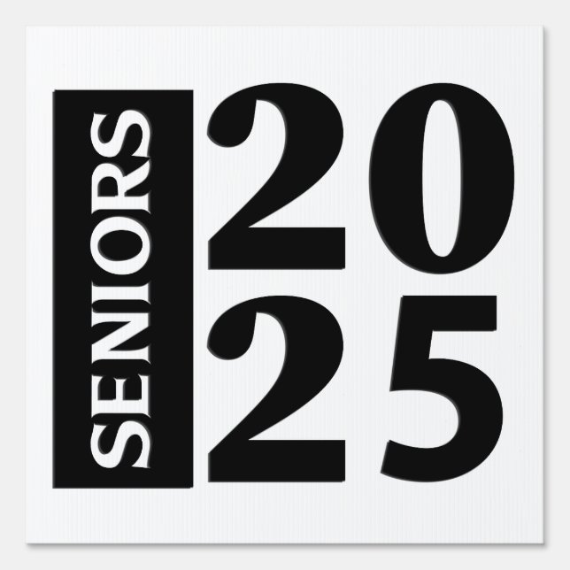 Cute Seniors 2025 Sign (Front)
