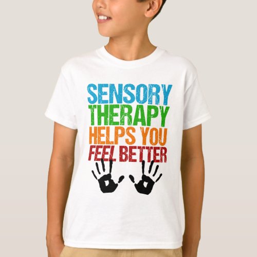 Cute Sensory Therapy SPD Autism Pun Kids T_Shirt