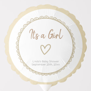 Cute Sepia Yellow Neutral Baby Shower Balloon